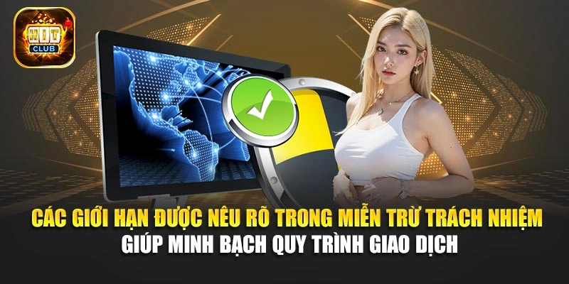 Các giới hạn được nêu rõ trong miễn trừ trách nhiệm giúp minh bạch quy trình giao dịch
